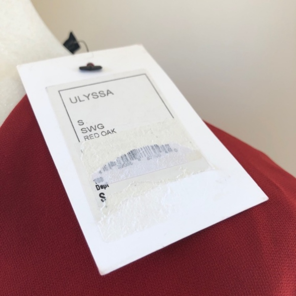 NEW $355 Theory Ulyssa Red Oak Bell Sleeve Dress - Picture 5 of 8